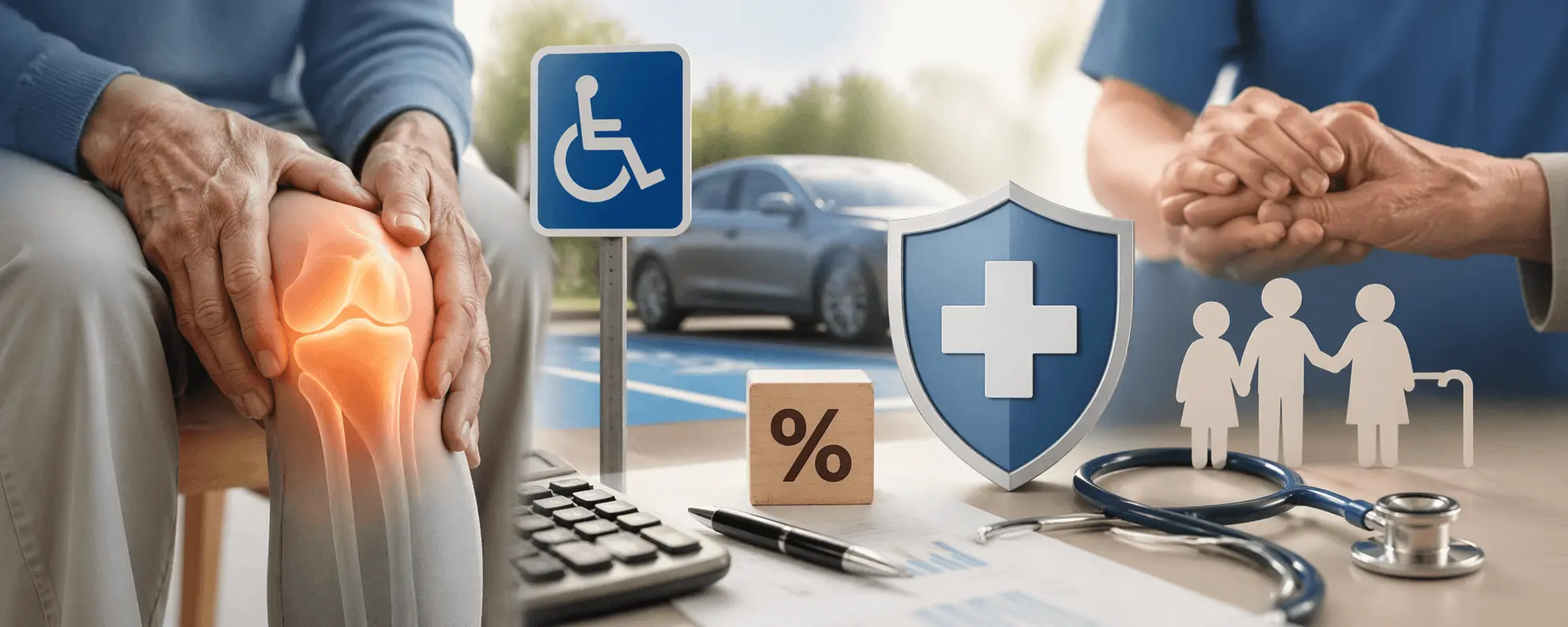 Arthritis disability benefits guide covering parking permits, tax credits, Medicare, and more