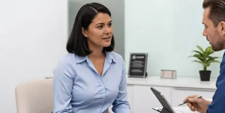 A person completing an online disability benefits application on a laptop