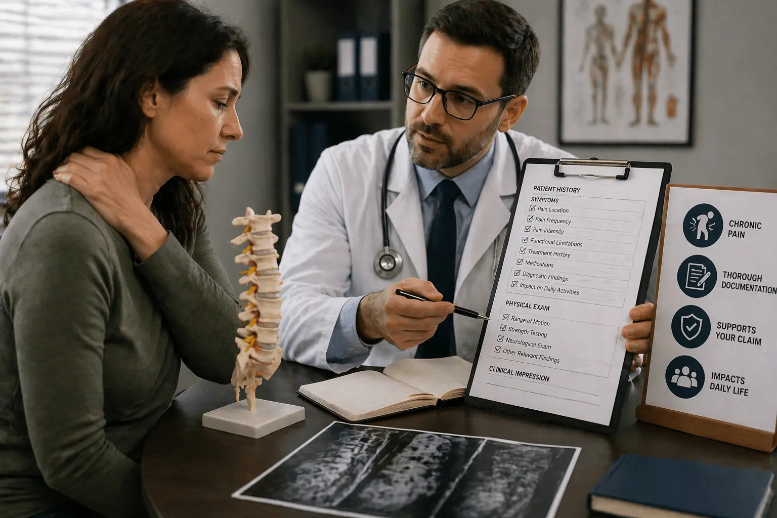 Chronic pain and disability benefits: what doctors need to include