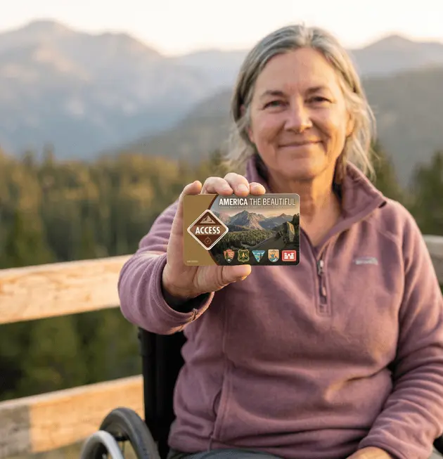Physician conducting a telehealth visit to certify a National Park Access Pass application