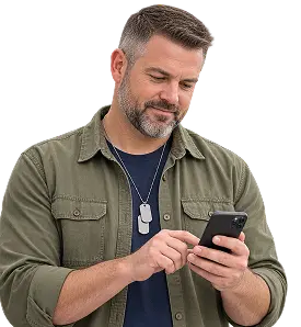 Person reviewing a personalized list of benefit matches